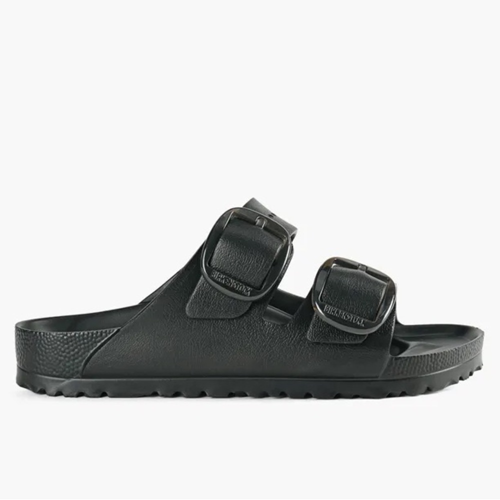 Arizona Big Buckle EVA - Black Two Strap Slide Sandals - Picture 3 of 7